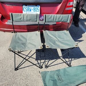 Ford Explorer Set Of 2 Folding Camping  Canvas Chairs With Storage Carry Sack